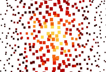 Light Red, Yellow vector background in polygonal style.