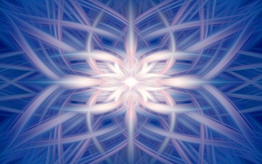 art illustration blue background pattern. symmetry blur.