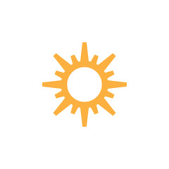 Sun icon graphic design template vector isolated