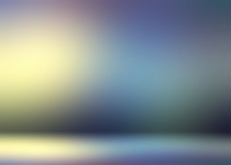 Blue green lilac hologram gleaming wall and floor 3d background. Iridescent gemstone abstract texture. Amazing room illustration. Spotlight pattern.