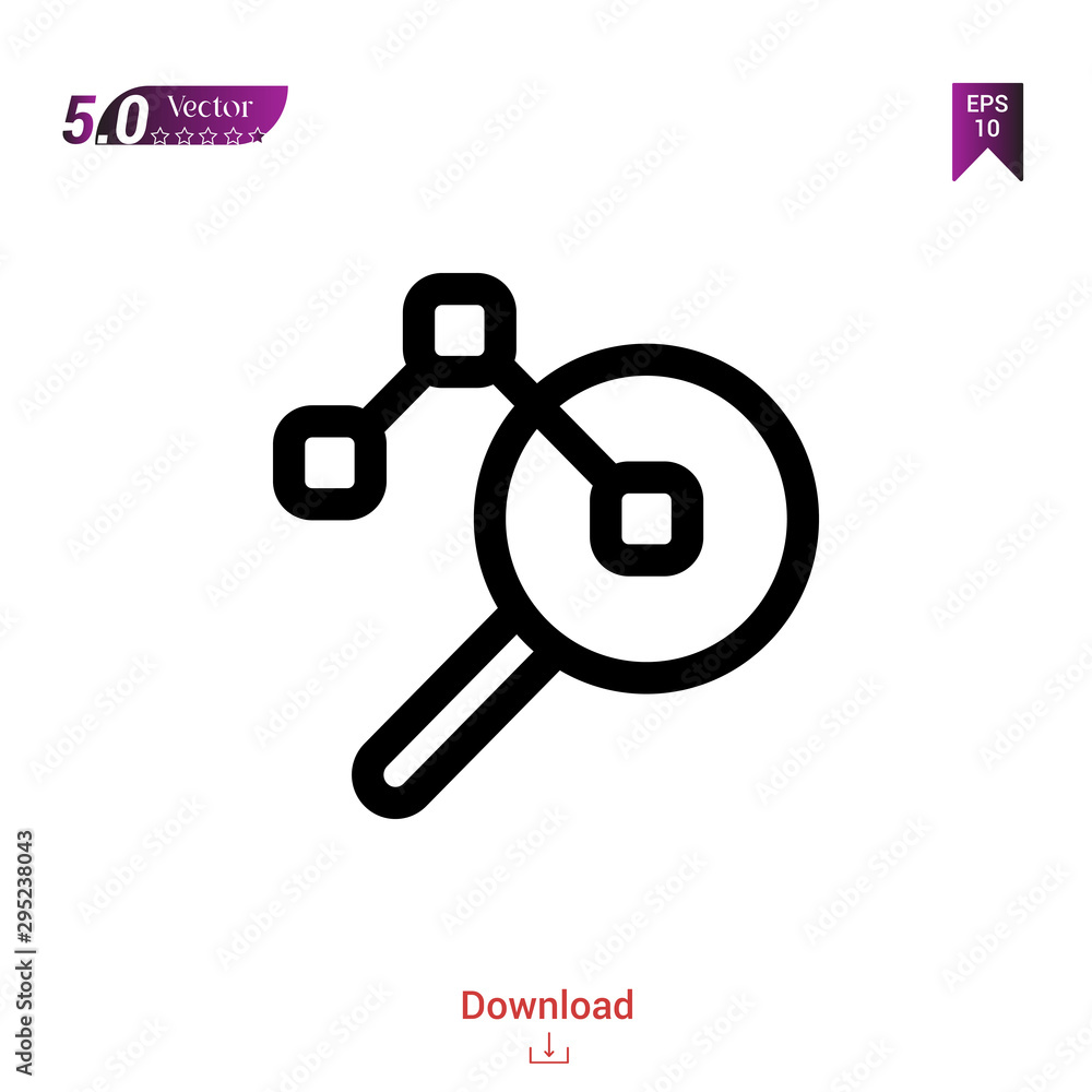Poster outline searching icon. searching icon vector isolated on white background. graphic design, material