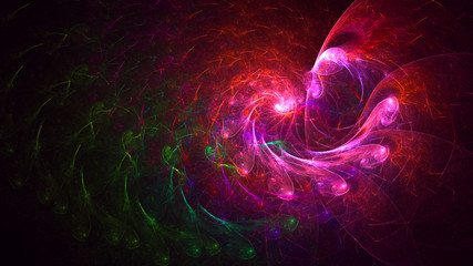 Obraz premium 3D rendering abstract colorful fractal light background