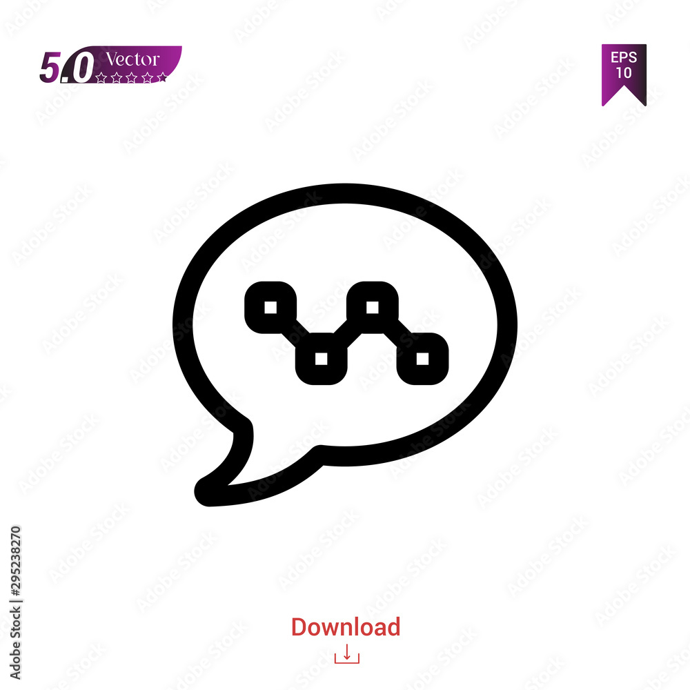 Poster outline message icon. message icon vector isolated on white background. graphic design, material-des