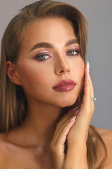 Portrait of woman with natural makeup