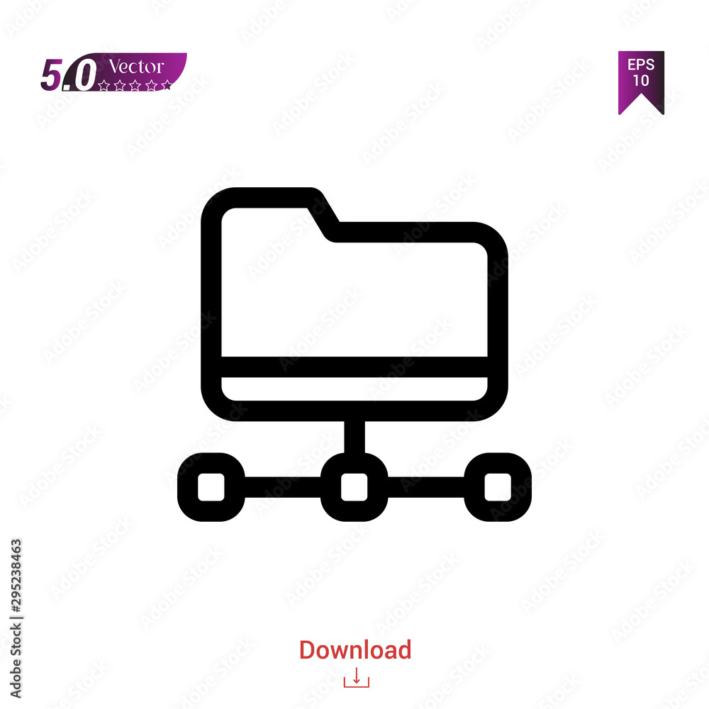 Poster outline folder icon. folder icon vector isolated on white background. graphic design, material-desig