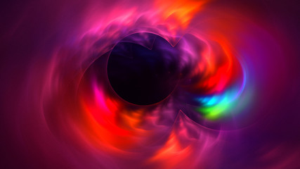 3D rendering abstract colorful fractal light background