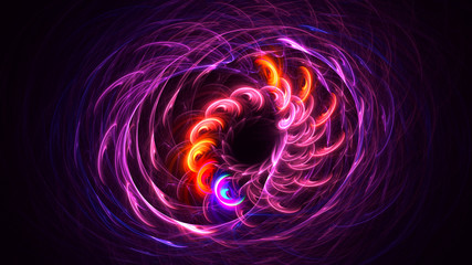 3D rendering abstract colorful fractal light background