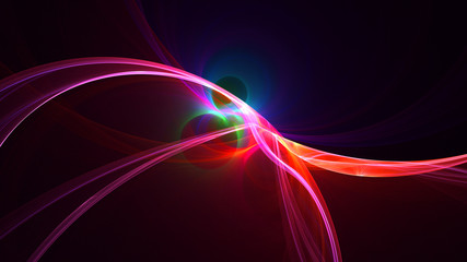 3D rendering abstract colorful fractal light background