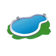 Park Swimming Pool - Cartoon Vector Image