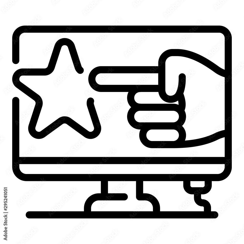 Poster computer loyalty program icon. outline computer loyalty program vector icon for web design isolated 