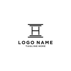 logo design inspiration for companies from the initial letters of the H logo icon. -Vector