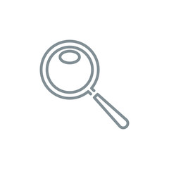 zoom scale with magnifier glass outline flat icon. Single quality outline logo search symbol for web design mobile app. Thin line design logo sign. Loupe zooming lens icon isolated on white background
