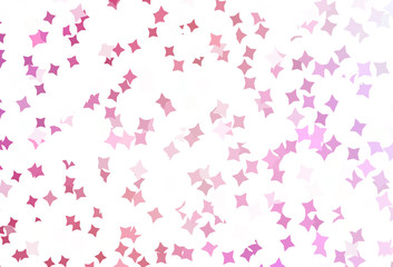 Light Pink vector texture with beautiful stars.