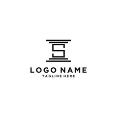 logo design inspiration for companies from the initial letters of the S logo icon. -Vector