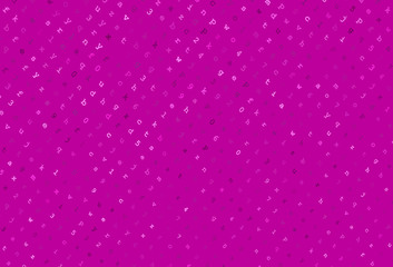 Light Pink vector template with isolated letters.