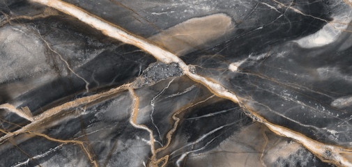Black marble texture background with golden veins, Black marble natural pattern for background, Abstract black white and gold, Black and yellow marble for ceramic wall and floor tiles.