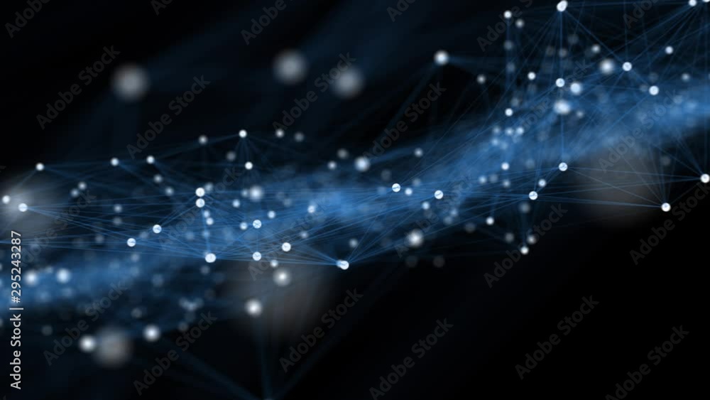 Poster 4k animated background of lines and dots