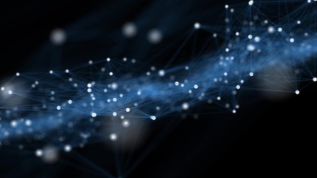 4k animated background of lines and dots