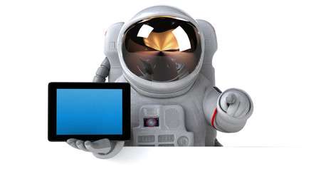 Fun astronaut - 3D Illustration