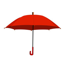 Orange Umbrella - Cartoon Vector Image