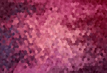 Obraz premium Light Pink vector background with hexagons.