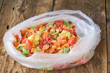 Candied fruit in a plastic bag 