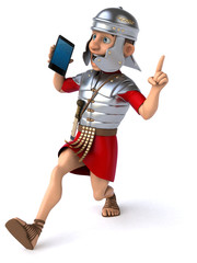 Fun roman soldier - 3D Illustration