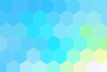 Light Blue, Green vector texture with colorful hexagons.