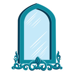 Small Wall Mirror - Cartoon Vector Image