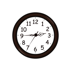 Circle Shaped Wall Clock - Cartoon Vector Image