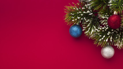 Christmas decoration with copy space