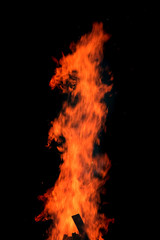 Art of flame on black background.