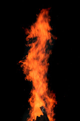 Art of flame on black background.