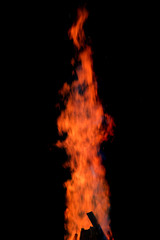 Obraz premium Art of flame on black background.