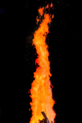 Art of flame on black background.