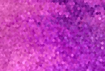 Obraz premium Light Pink vector background with set of hexagons.