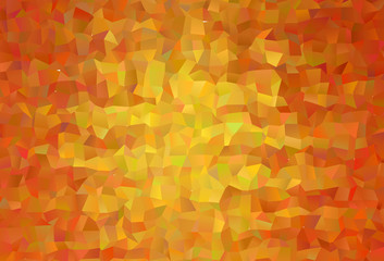 Dark Orange vector shining triangular background.