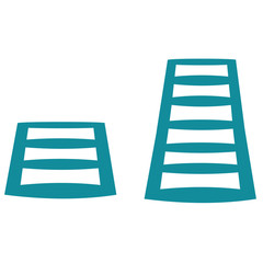 Cyan Book Rack - Cartoon Vector Image