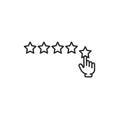 Customer review, feedback star. Vector icon template