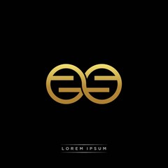 ZS initial letter linked circle capital monogram logo modern template silver color version