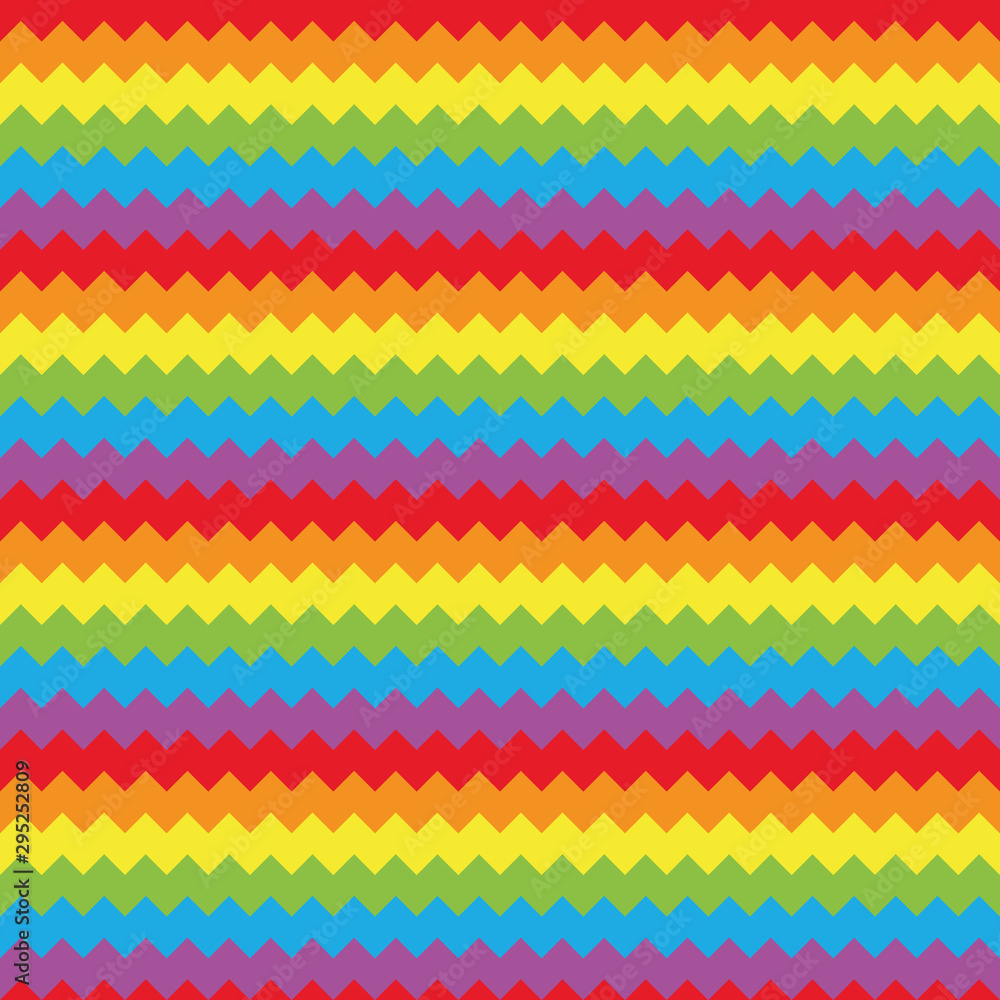 Poster seamless background chevron pattern in rainbow spectrum colors. abstract vector illustration
