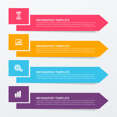 Modern Infographics Template. Vector infographic element. - Vector
