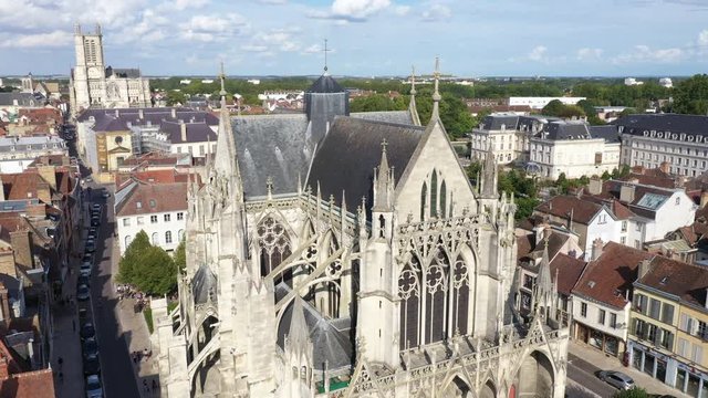 Troyes, Aerial view of Saint Urbain Basilica