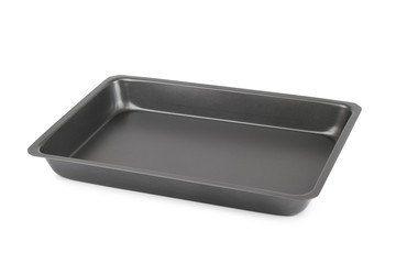 Baking tray on white background.