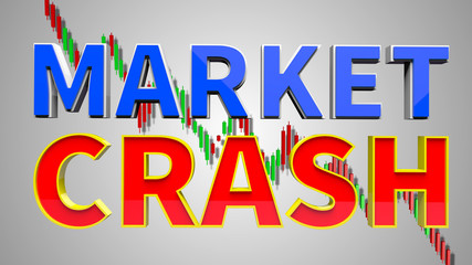 Stock Market Crash 3D Illustration