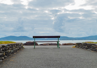 Bench on irish Coast Waterville Sitzbank an irischer K&uuml;ste