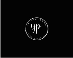 YP Initial handwriting logo vector