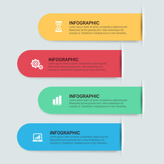 Simple Modern Infographics Template. Vector infographic element. - Vector