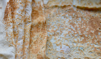 traditional wheat pita bread close-up