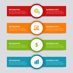 Unique Business Infographics options. Vector infographic element. - Vector